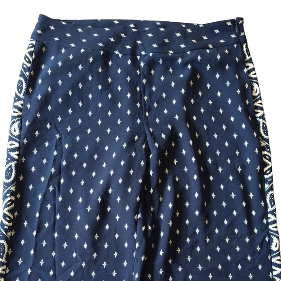 Cabi 5176 Blue Track Star Trouser Wide Leg Pants Lightweight Pockets Mixed Print - Picture 4 of 11